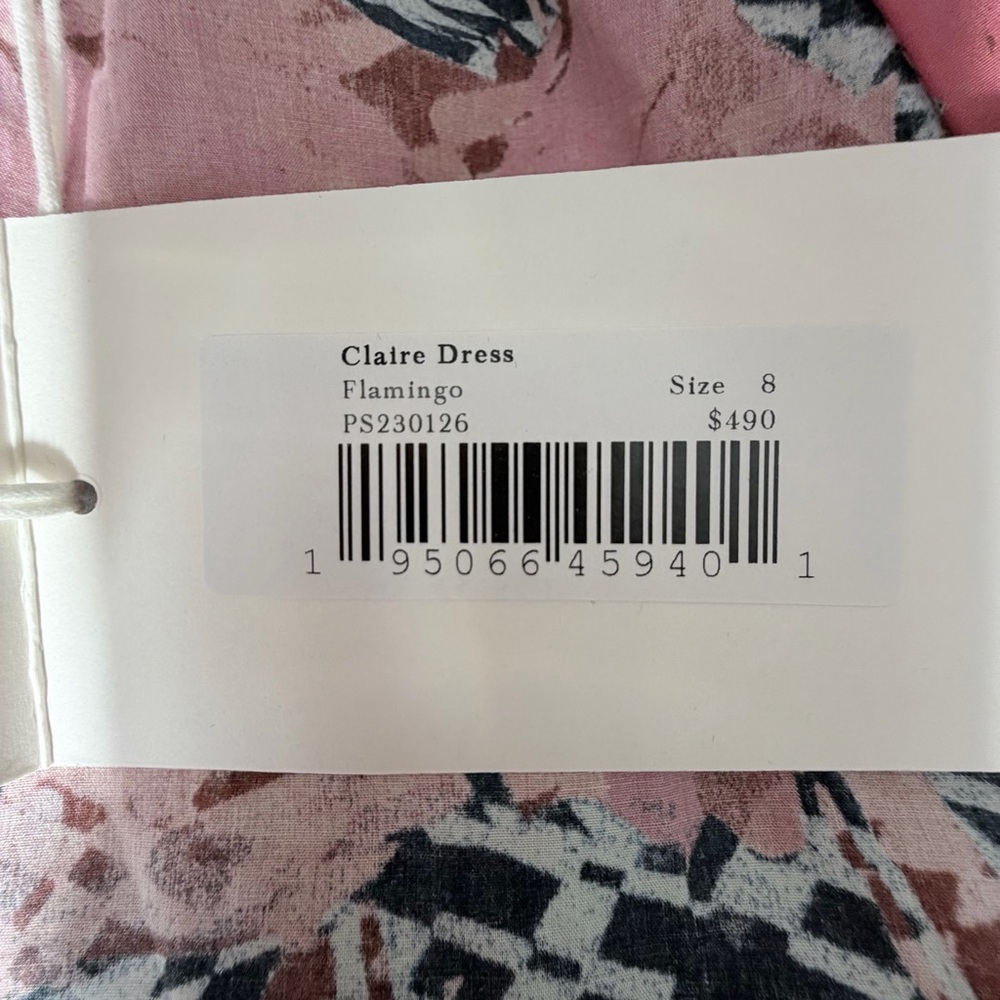 Ulla Johnson Coral and Blue Asymmetrical Floral Midi Dress - Picture 14 of 16